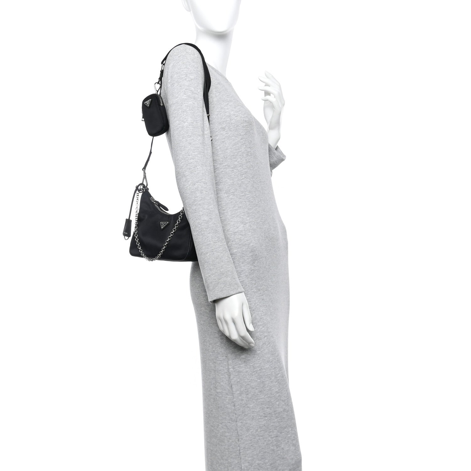 Prada Nylon Re-Edition 2005 Shoulder Bag Black 2 of 10