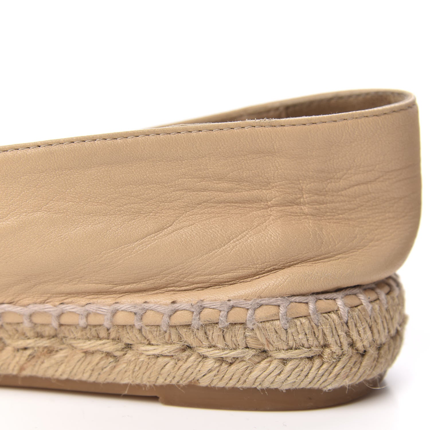 Chanel Lambskin CC Espadrilles 38 Beige Black 13 of 13