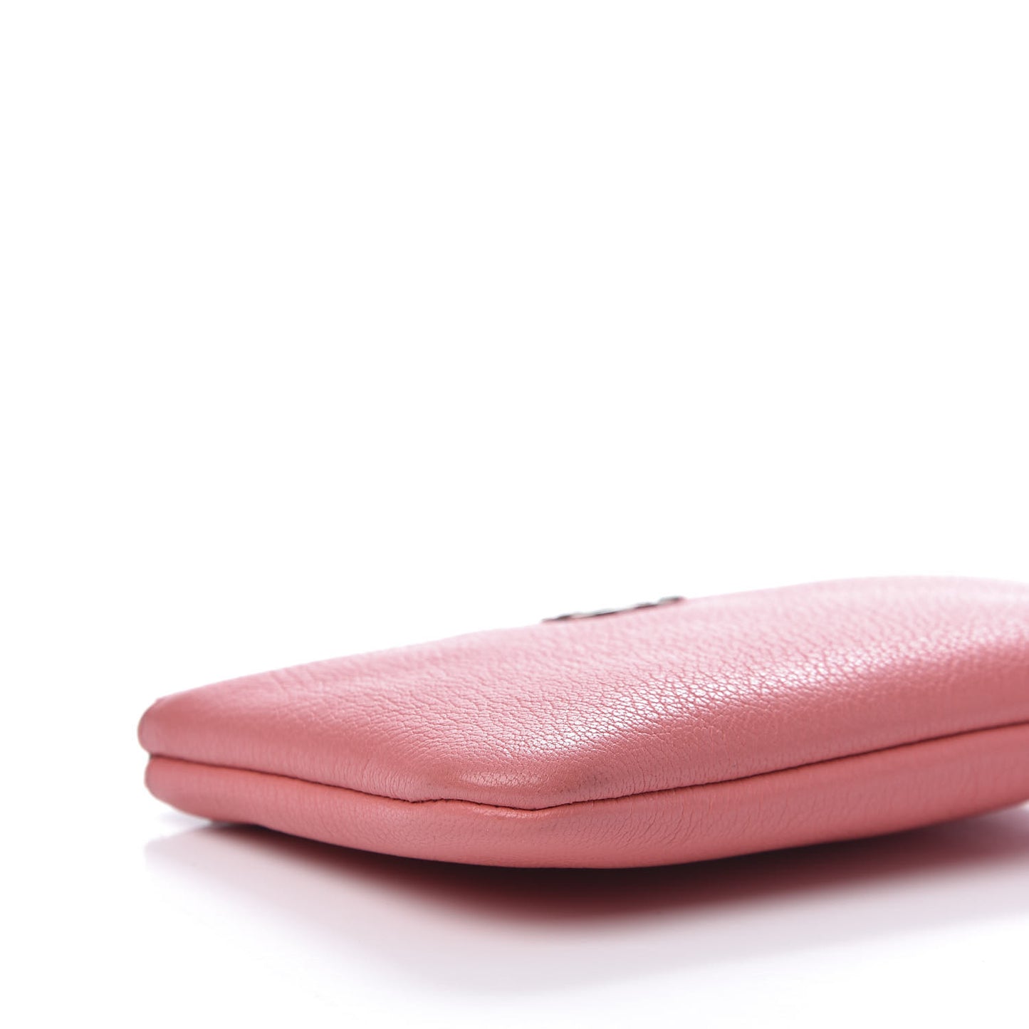 Goatskin Small CC Clover Cosmetic Case Pink