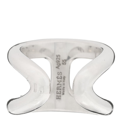 Hermes Sterling Silver PM Osmose Ring 55 7.25 4 of 5