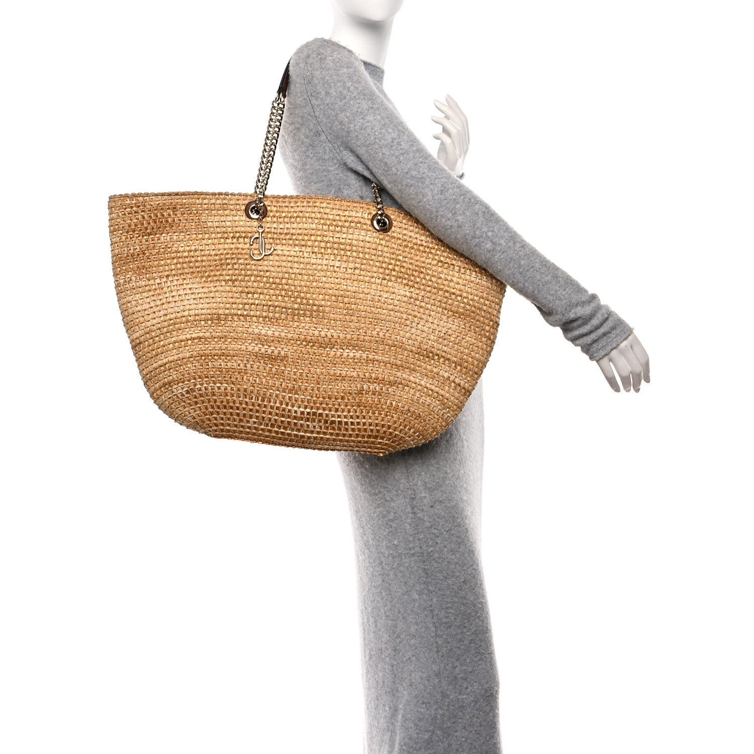 Jimmy Choo Raffia Tote Natural 2 of 14
