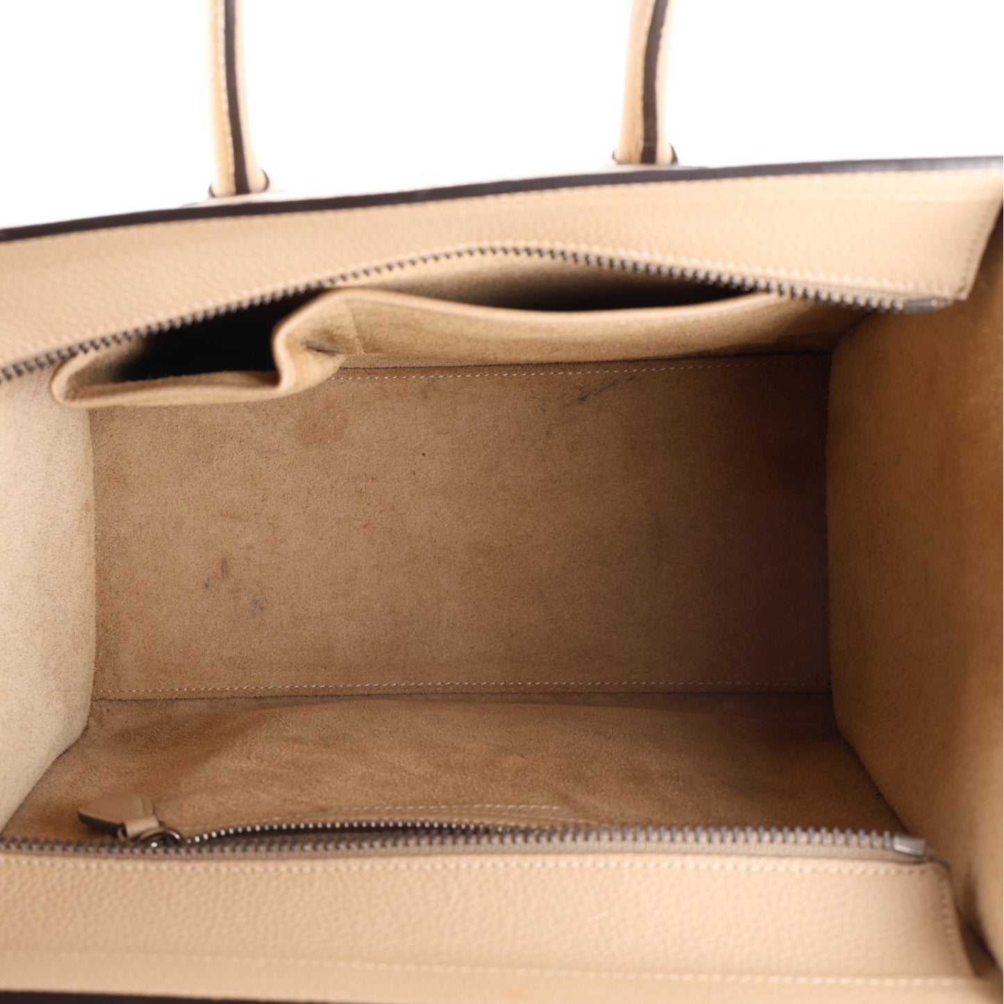 Drummed Calfskin Micro Luggage Dune