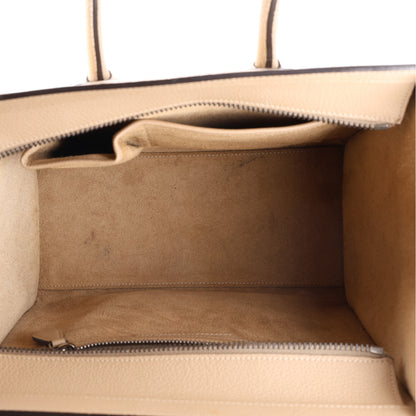 Celine Drummed Calfskin Micro Luggage Dune 5 of 10