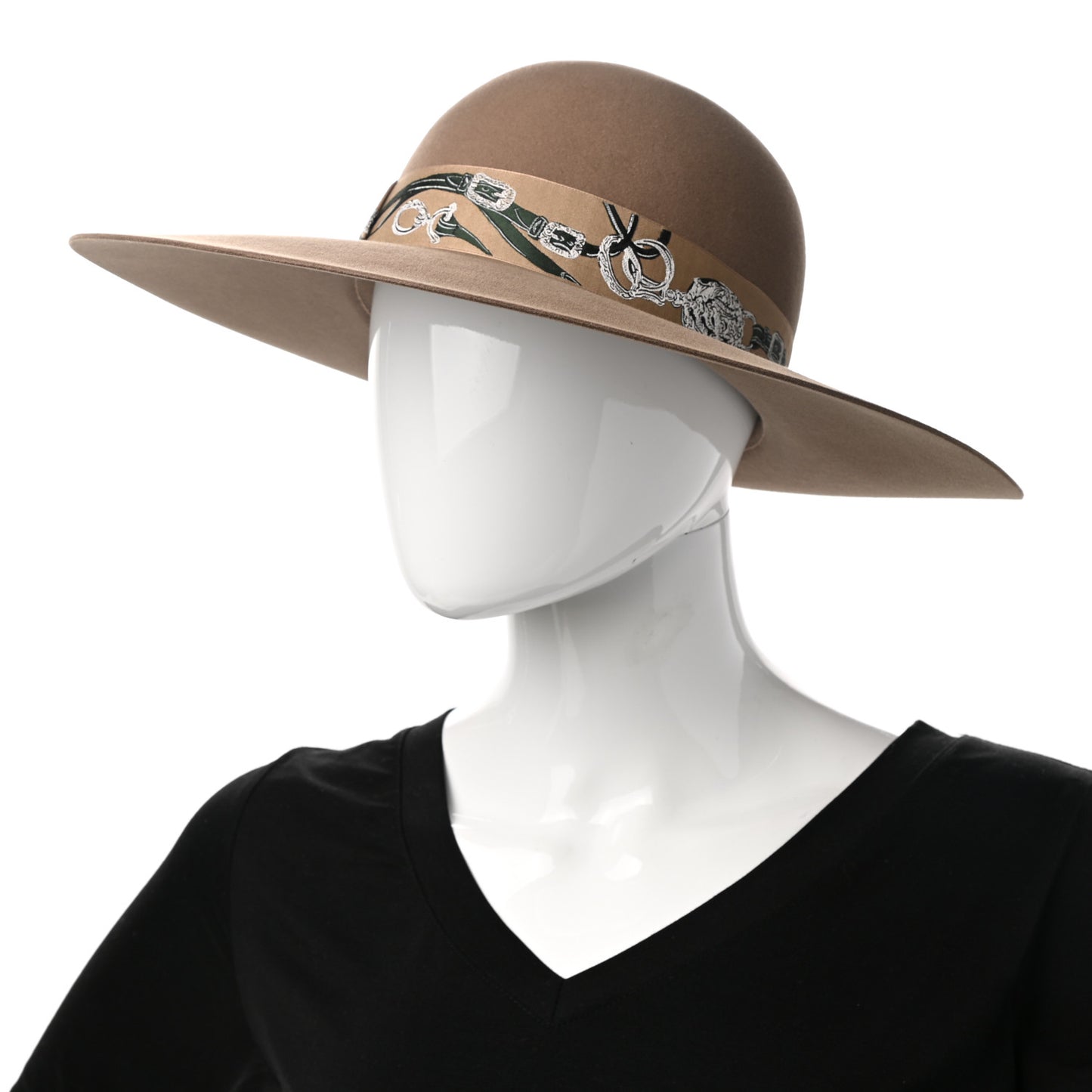 Rabbit Felt Brides de Gala Francoise Hat 57 Etoupe