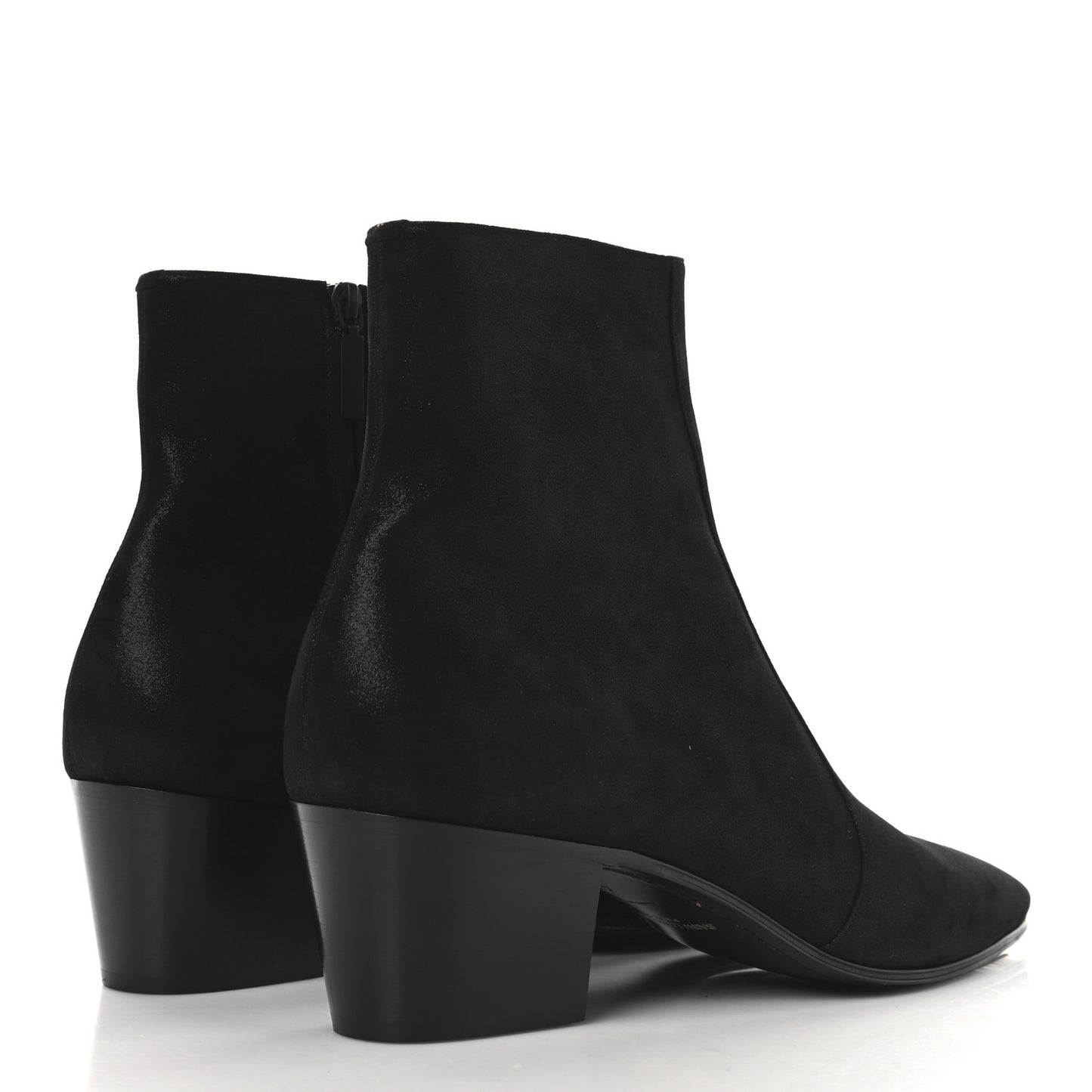Vassili Metallic Suede 60 Zip Ankle Zip Mens Boots 43 Black