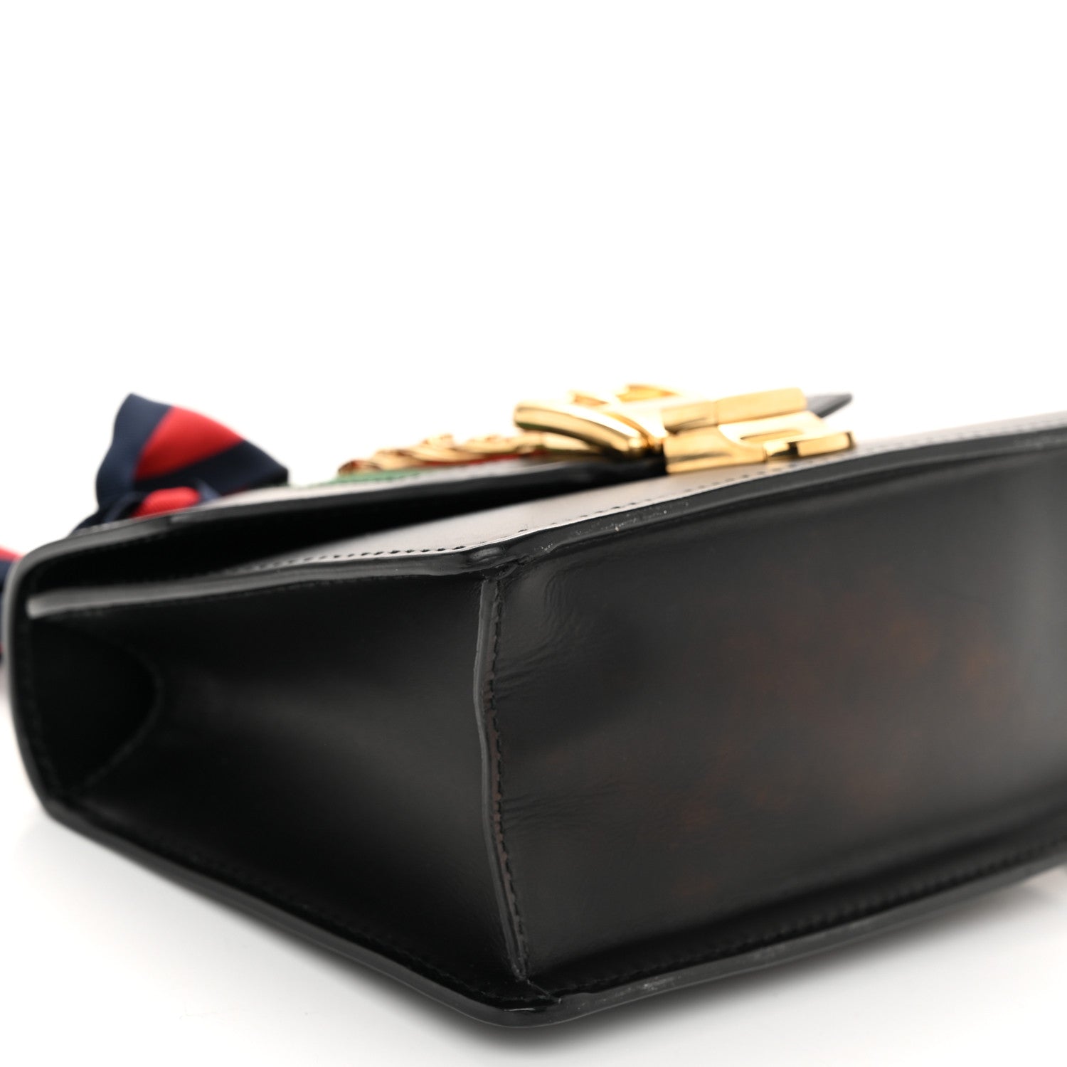 Gucci Calfskin Mini Sylvie Chain Shoulder Bag Black 9 of 11
