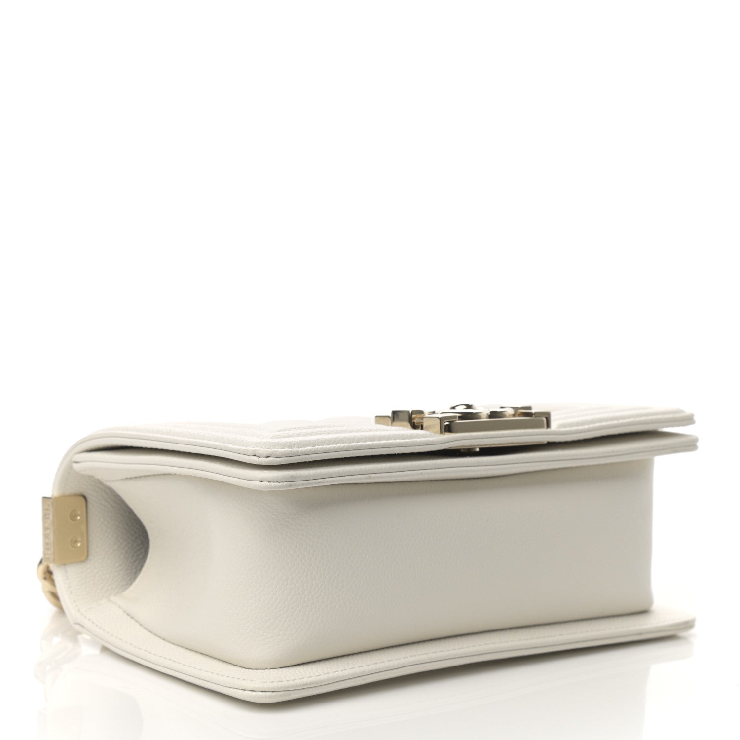 Chanel Caviar Quilted Small Boy Flap White 4 of 10