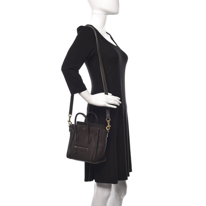 Celine Goatskin Nano Luggage Dark Taupe 2 of 15