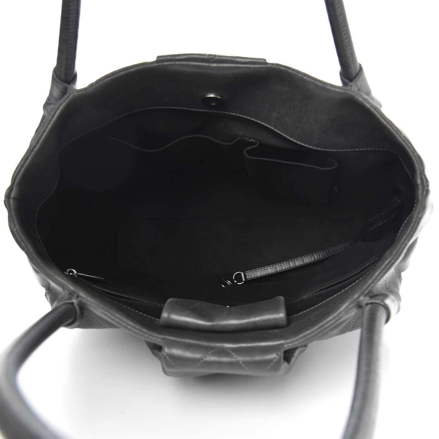 Chanel Calfskin Small Sloane Square Tote Black 5 of 16