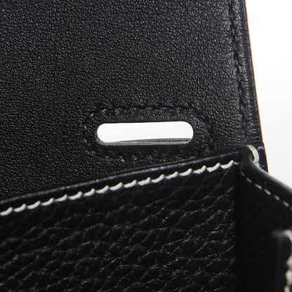 Hermes Taurillon Clemence Halzan 31 Black 9 of 13