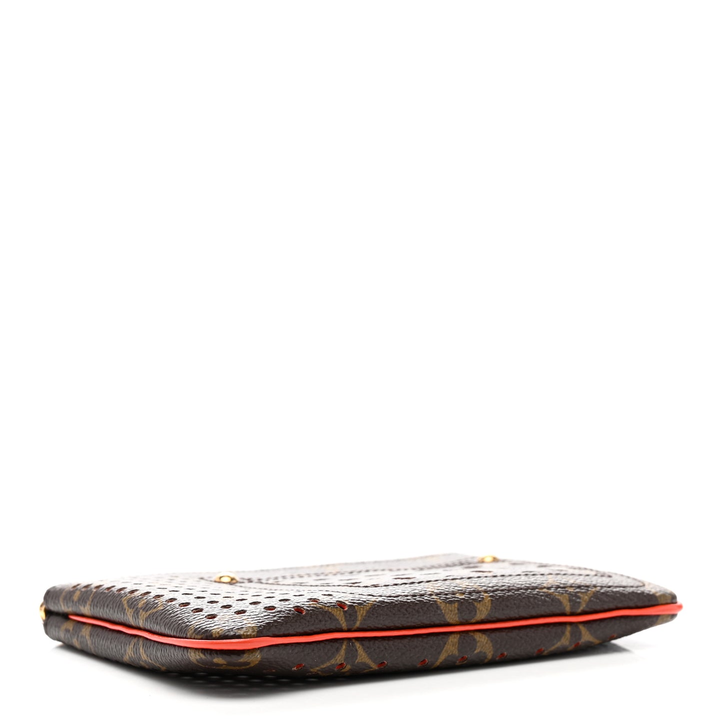 Monogram Perforated Pochette Plat Orange