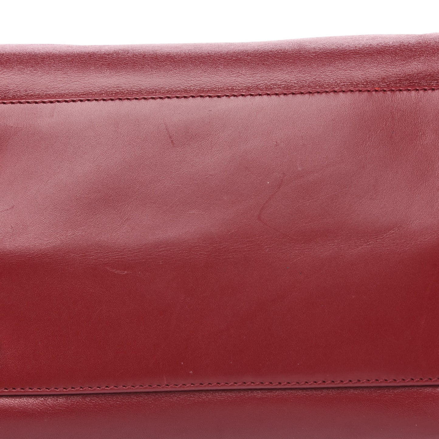 Glace Calfskin Boston Bag Rosso