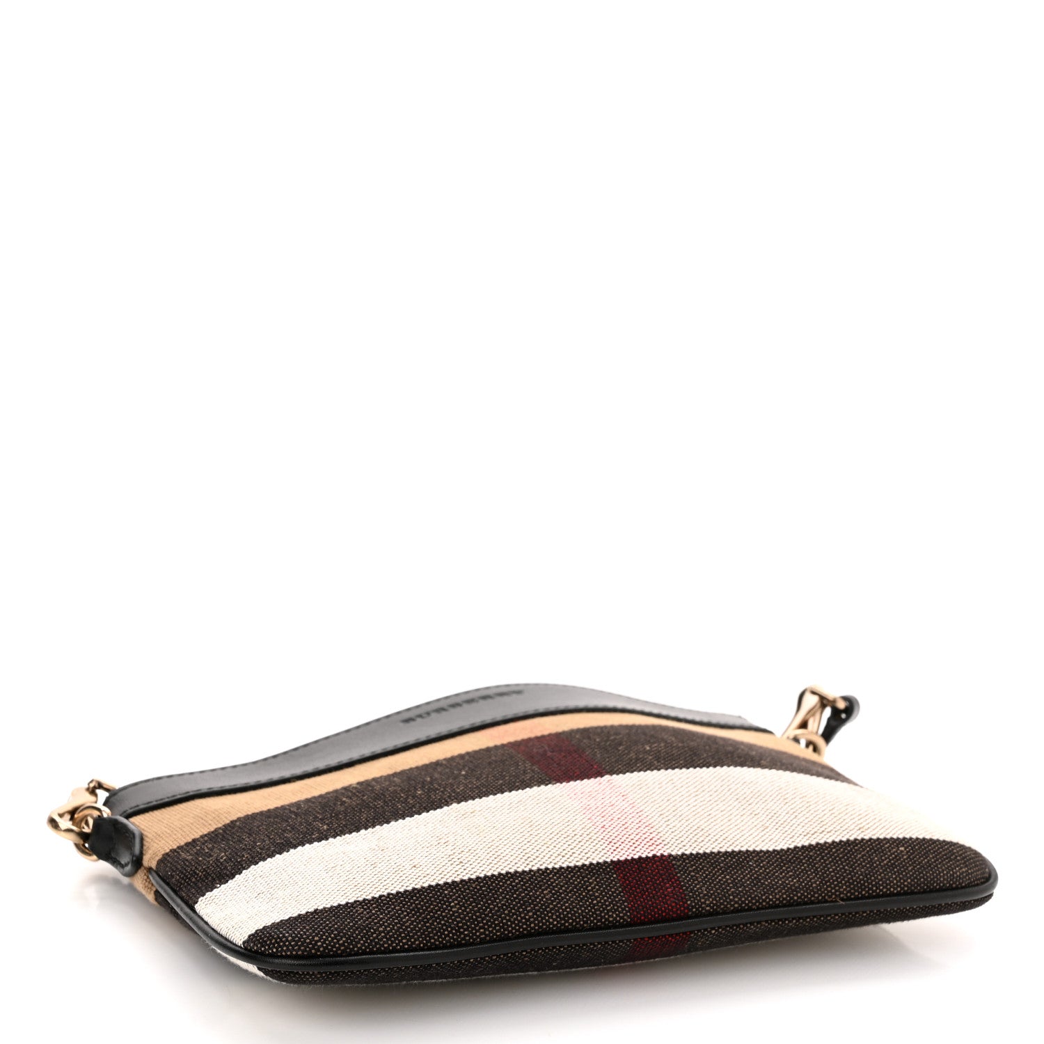 Burberry Mega Check Peyton Crossbody Clutch Bag Black 4 of 12