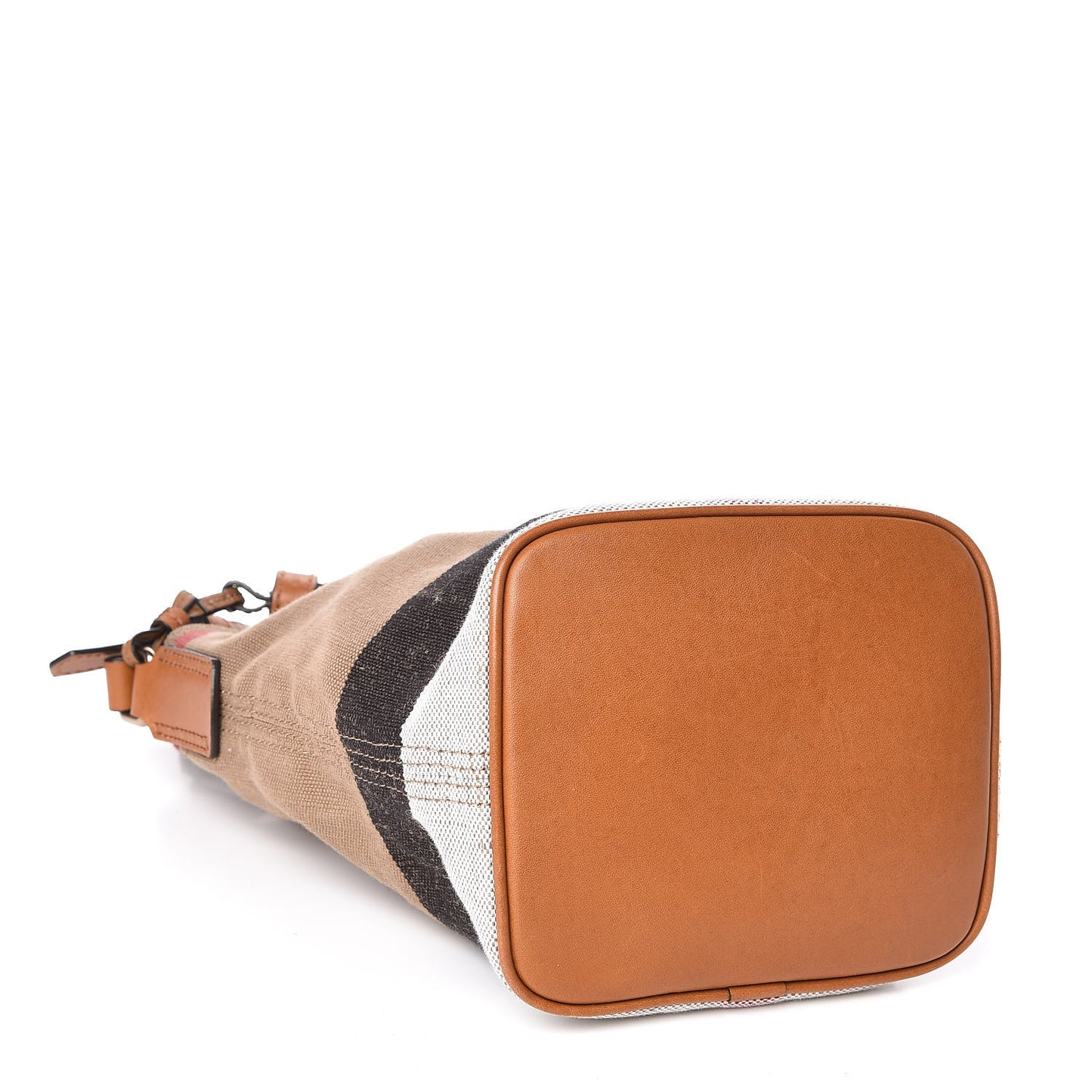 Canvas Mega Check Mini Ashby Tassel Crossbody Saddle Brown