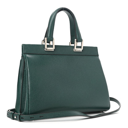 Gucci Grainy Calfskin Small Zumi Top Handle Bag Vintage Green 3 of 14