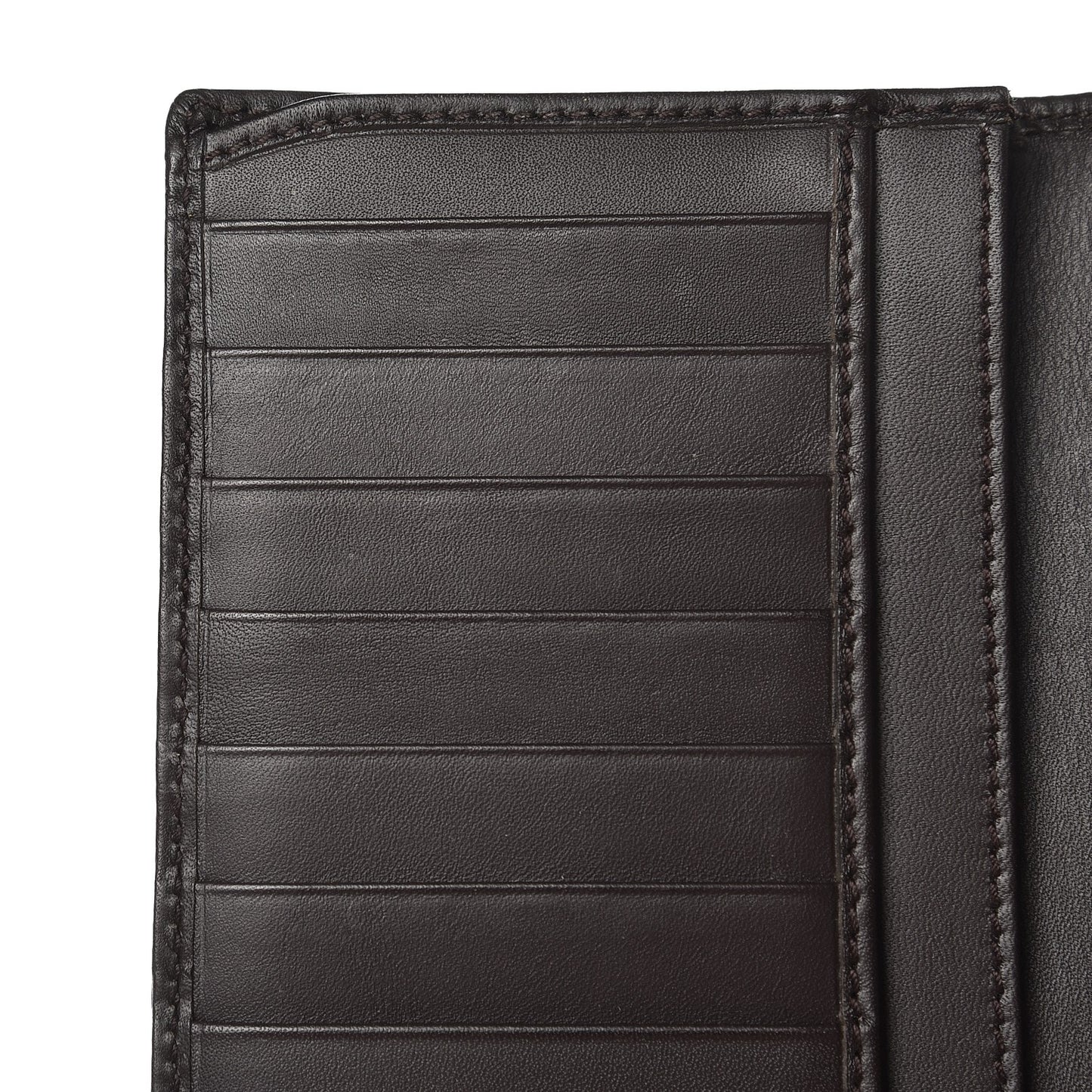 Monogram Calfskin Ladies Web Continental Wallet Beige Ebony Cocoa