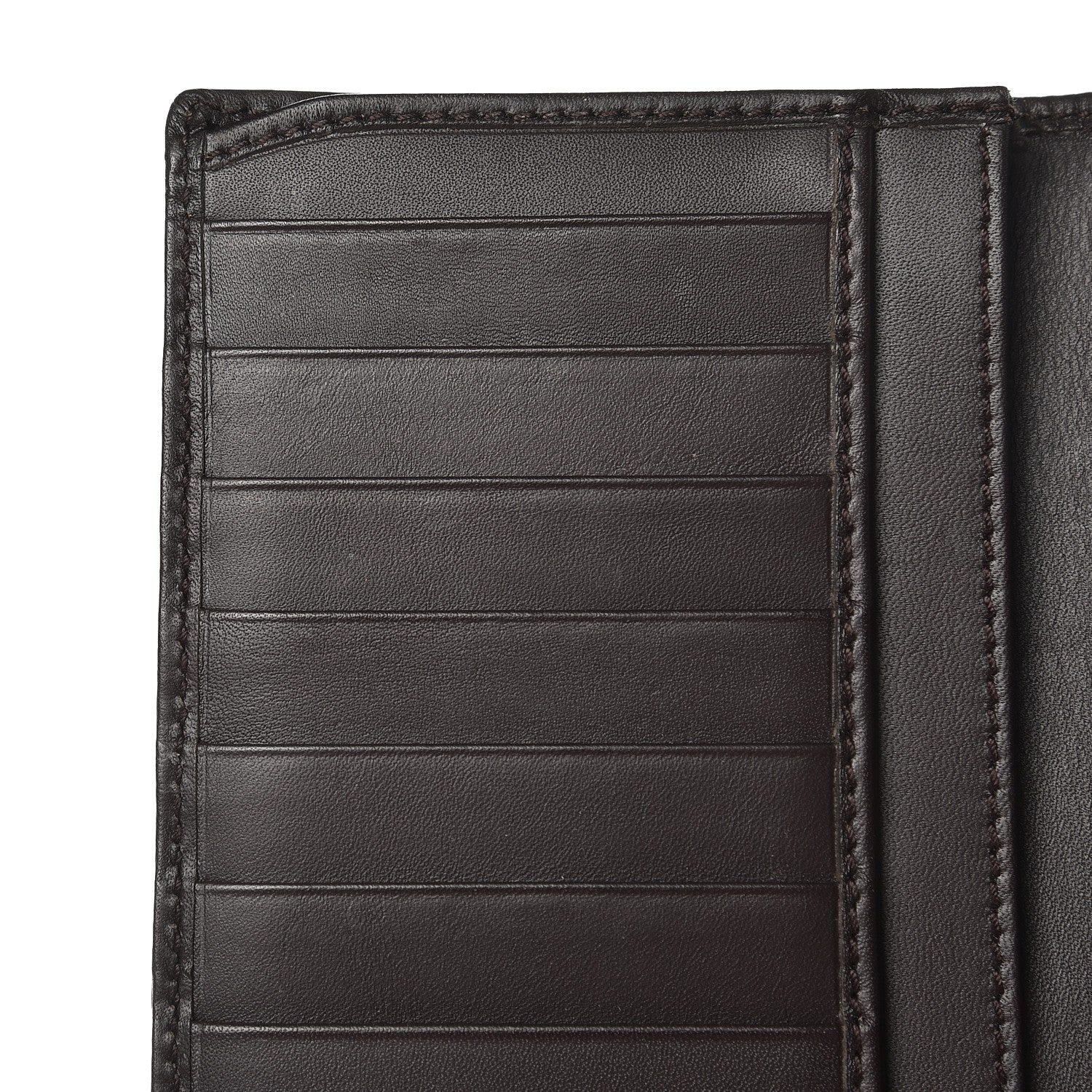 Gucci Monogram Calfskin Ladies Web Continental Wallet Beige Ebony Cocoa 8 of 9
