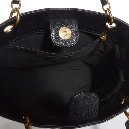Chanel Caviar Quilted Petit Shopping Tote PST Black 5 of 8