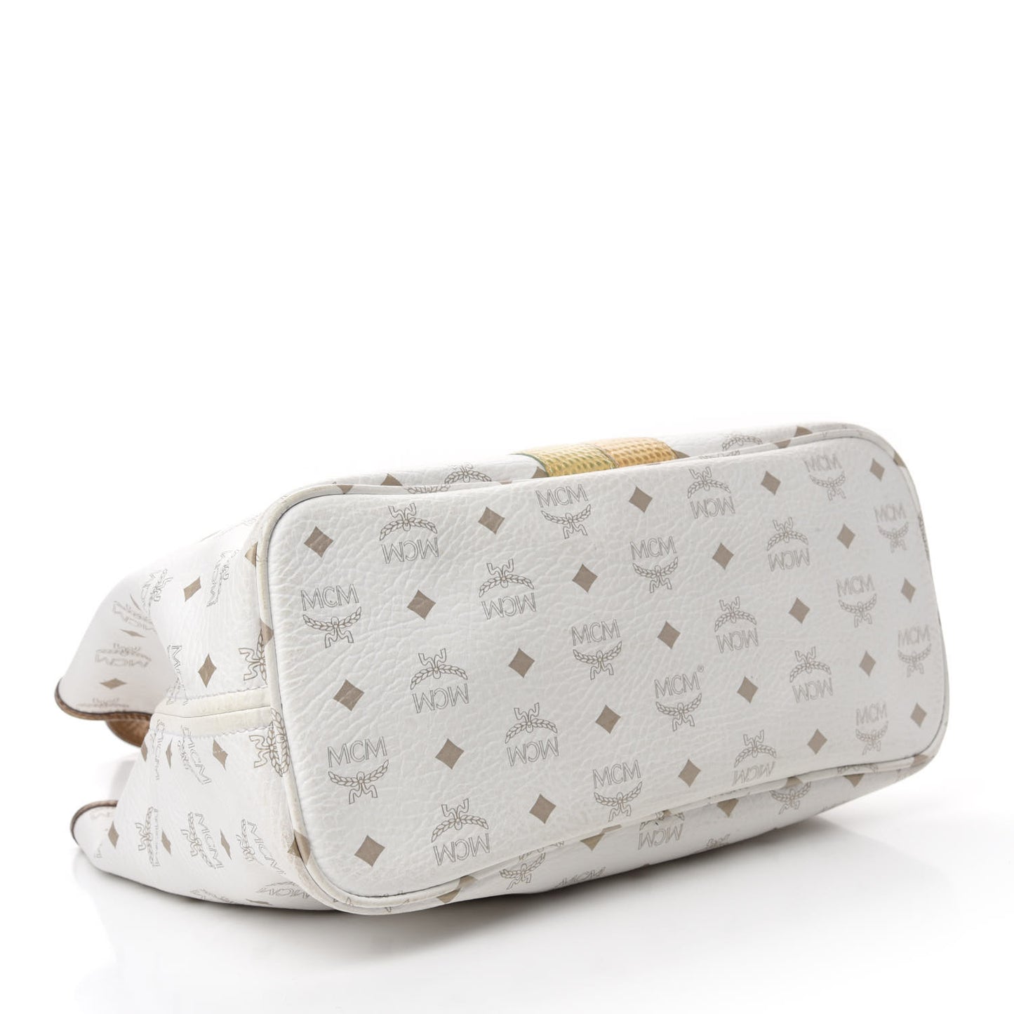 Visetos Striped Shooping Tote White