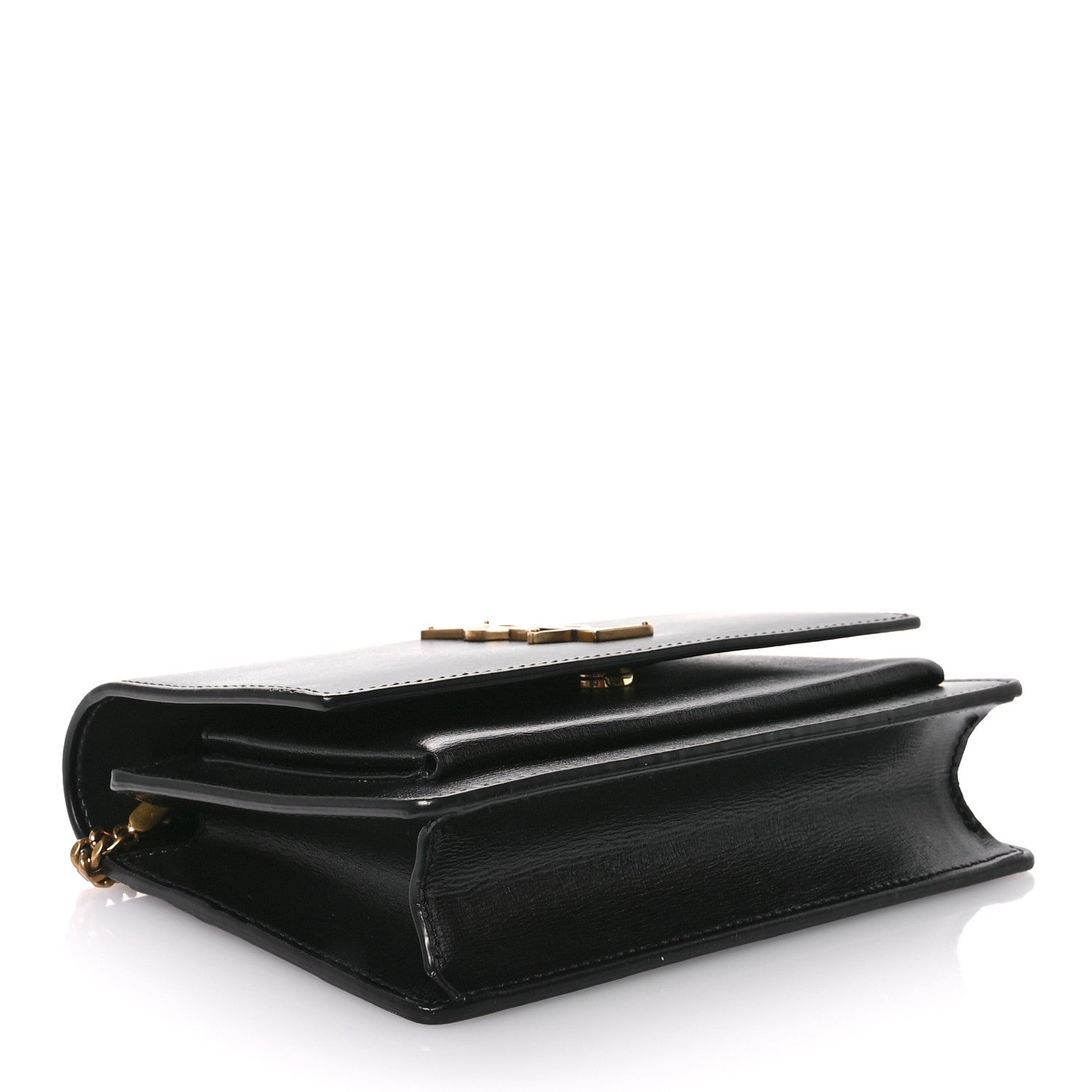 Saint Laurent Calfskin Monogram Sunset Chain Wallet Black 4 of 10