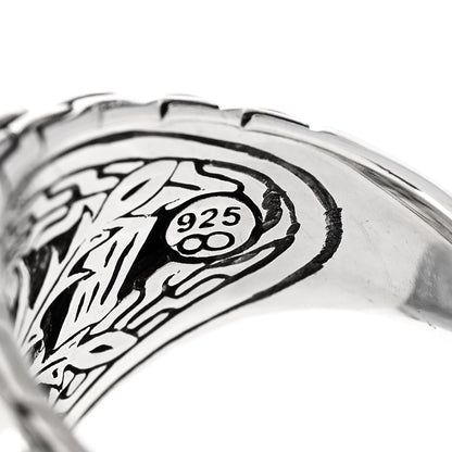 John Hardy Sterling Silver White Quartz White Sapphire Batu Bedeg Ring 52 6 6 of 7