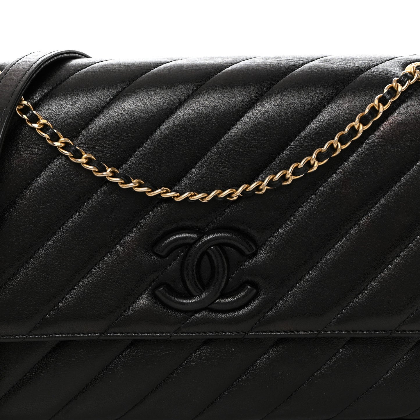Lambskin Quilted Jumbo Coco Vintage Flap Black