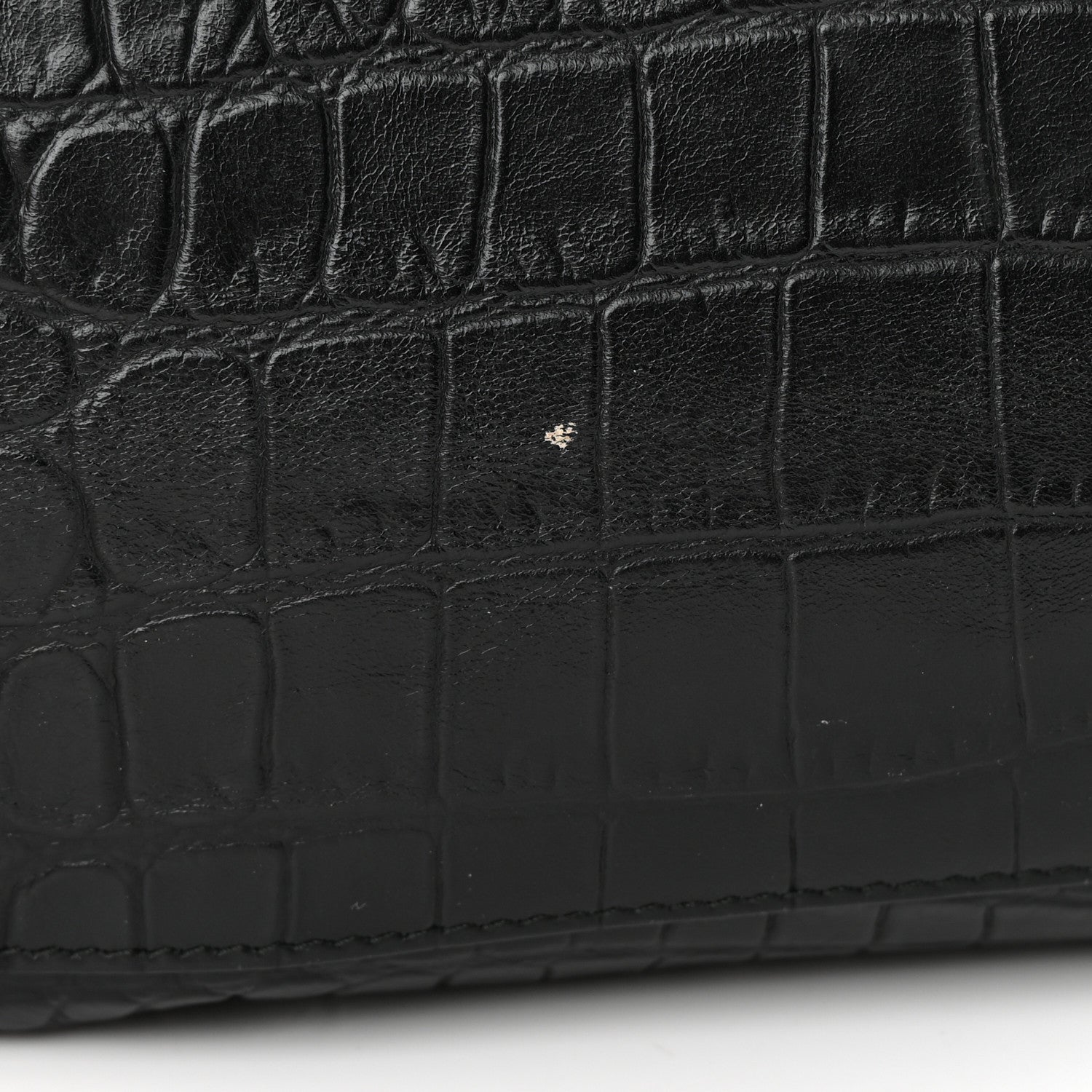 Balenciaga Calfskin Crocodile Embossed Classic Hardware City Black 11 of 17