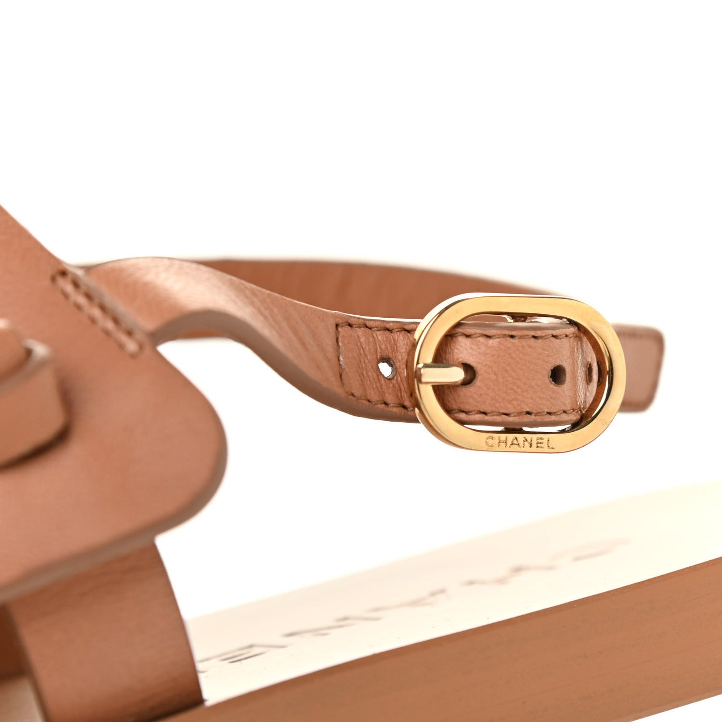 Goatskin CC Sandals 37 Brown
