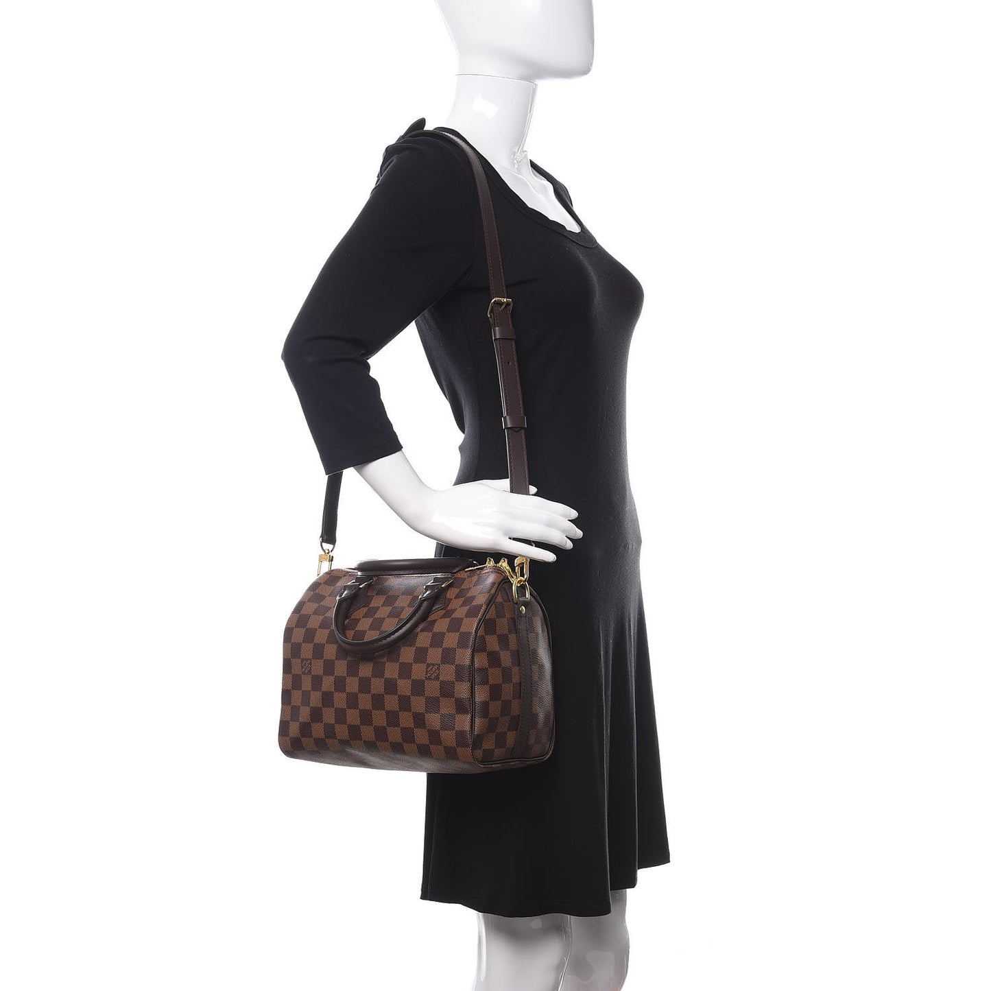 Damier Ebene Speedy Bandouliere 25