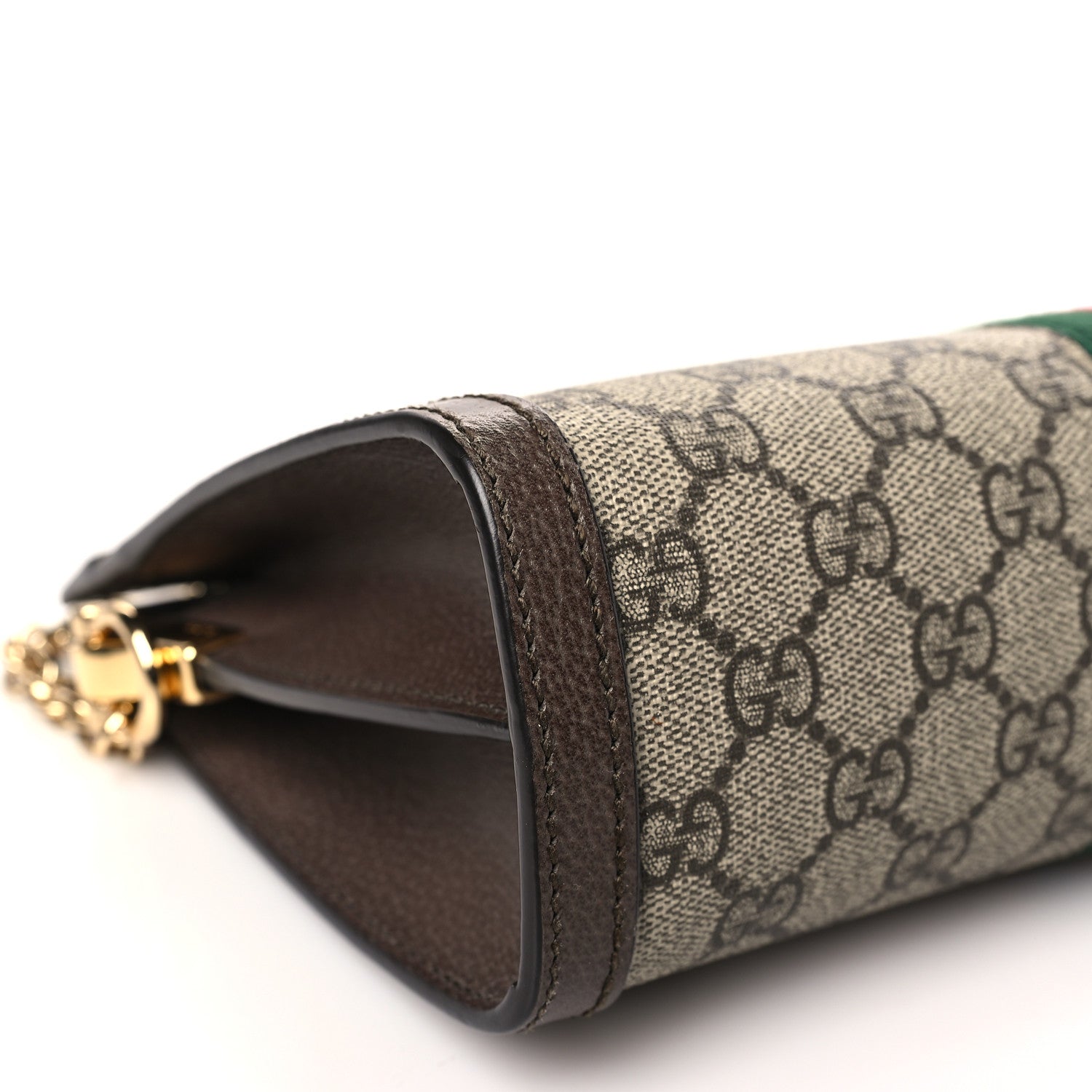 Gucci GG Supreme Monogram Web Small Ophidia Chain Shoulder Bag Brown 8 of 9