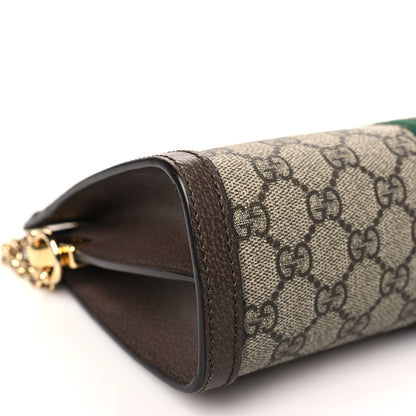 Gucci GG Supreme Monogram Web Small Ophidia Chain Shoulder Bag Brown 8 of 9
