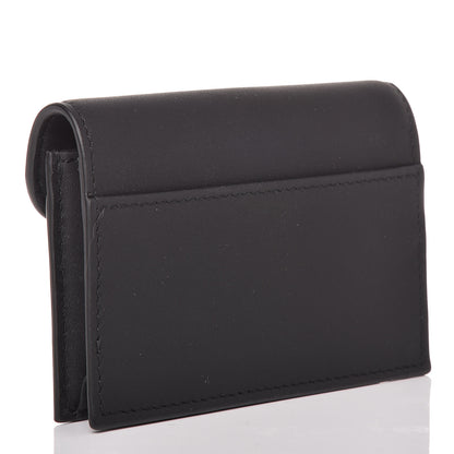 Christian Dior Ultra Matte Calfskin Saddle Card Holder Black 3 of 9