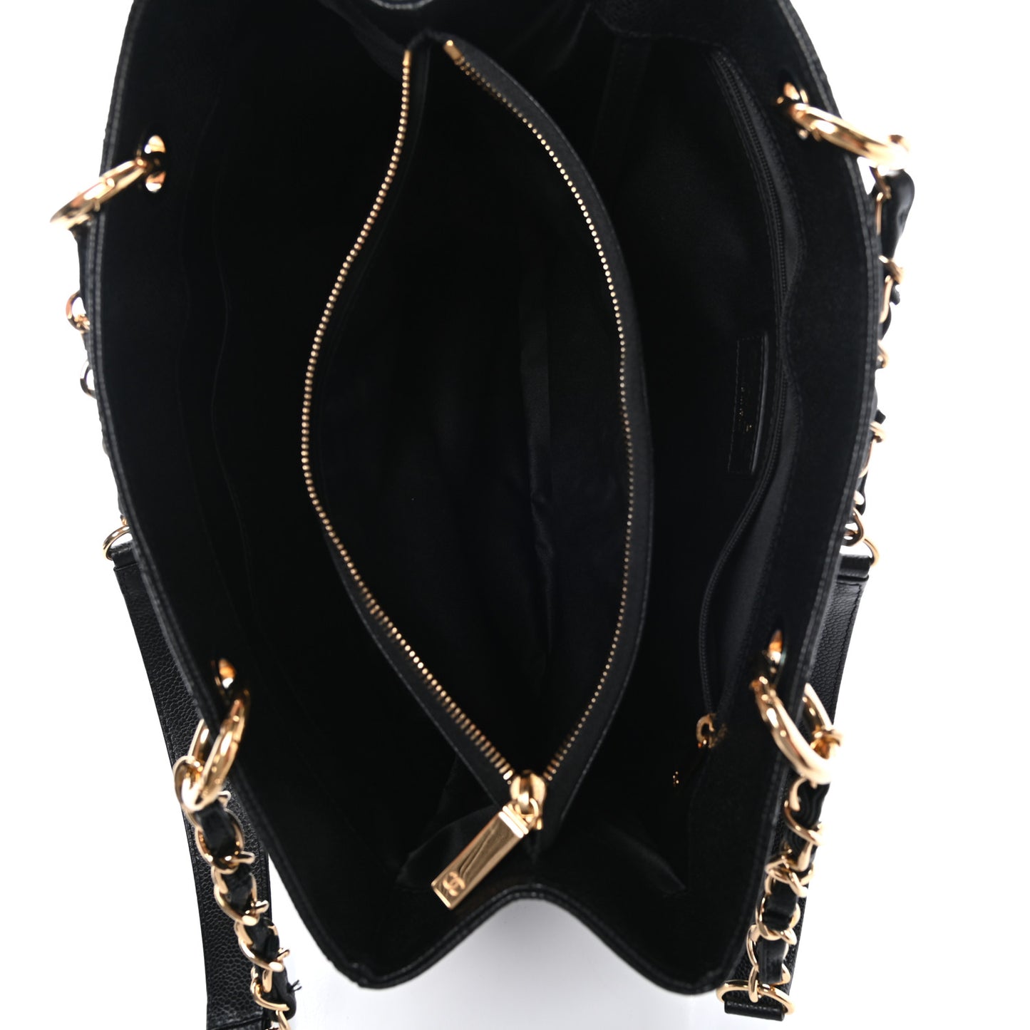 Caviar Quilted Grand Shopping Tote GST Black