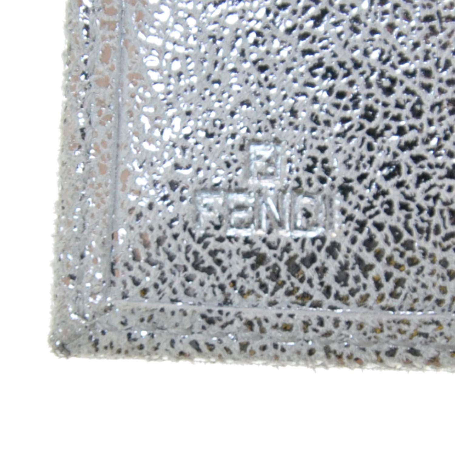 Fendi Zucchino Compact Wallet Silver 6 of 6