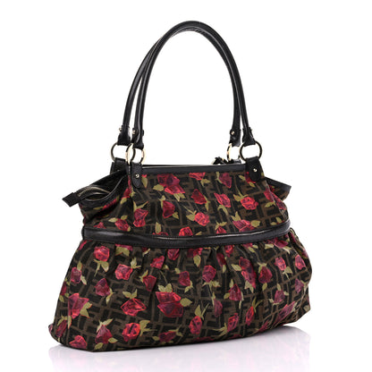Fendi Zucca Rose Large Chef Shopper Tote Tobacco 2 of 14