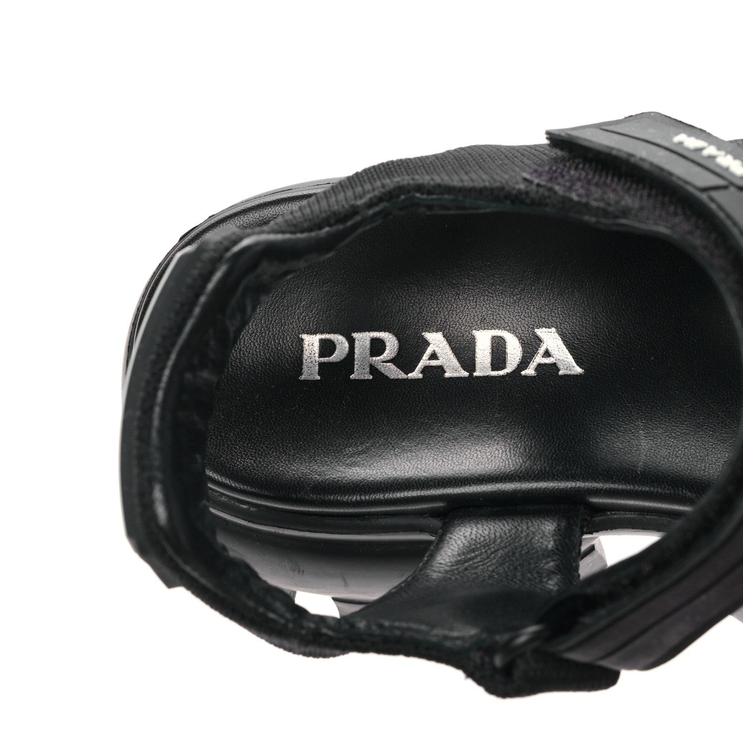 Prada Nappa Logo Embossed Thunder Sole 50mm Sport Sandals 38.5 Militare 7 of 9