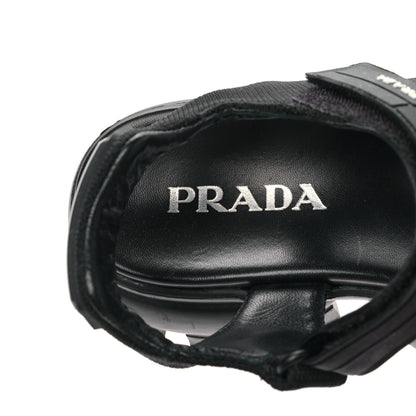Prada Nappa Logo Embossed Thunder Sole 50mm Sport Sandals 38.5 Militare 7 of 9