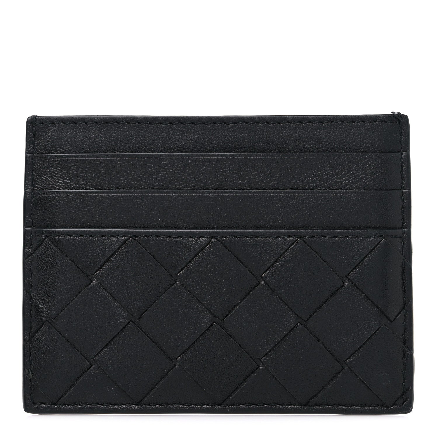 Bottega Veneta Nappa Intrecciato VN Card Case Black 1 of 8