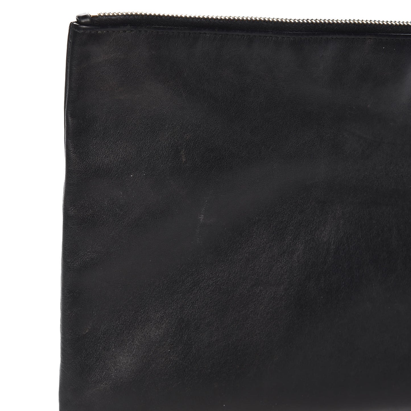 Calfskin Zipped Clutch Black