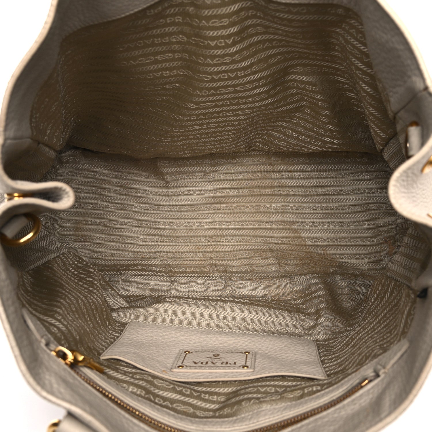 Prada Vitello Daino Tote Sabbia 6 of 20
