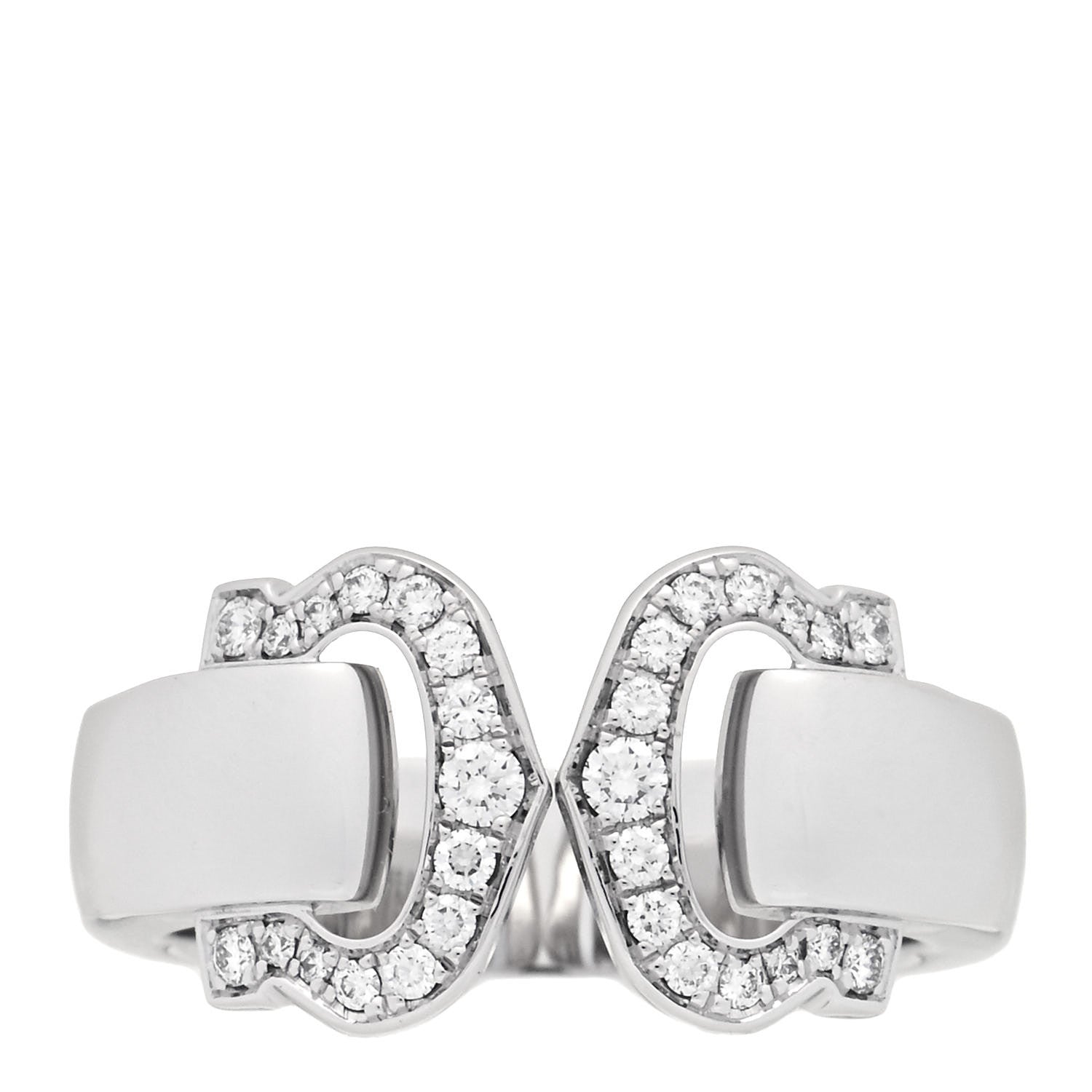 Cartier 18K White Gold Diamond C De Cartier Ring 48 4.5 1 of 4
