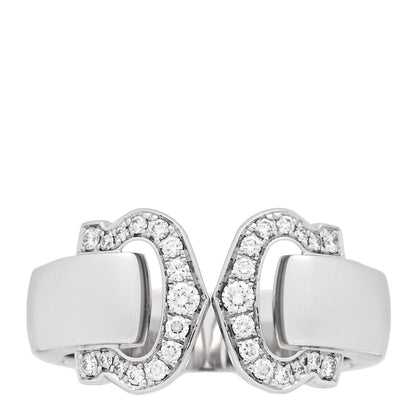 Cartier 18K White Gold Diamond C De Cartier Ring 48 4.5 1 of 4