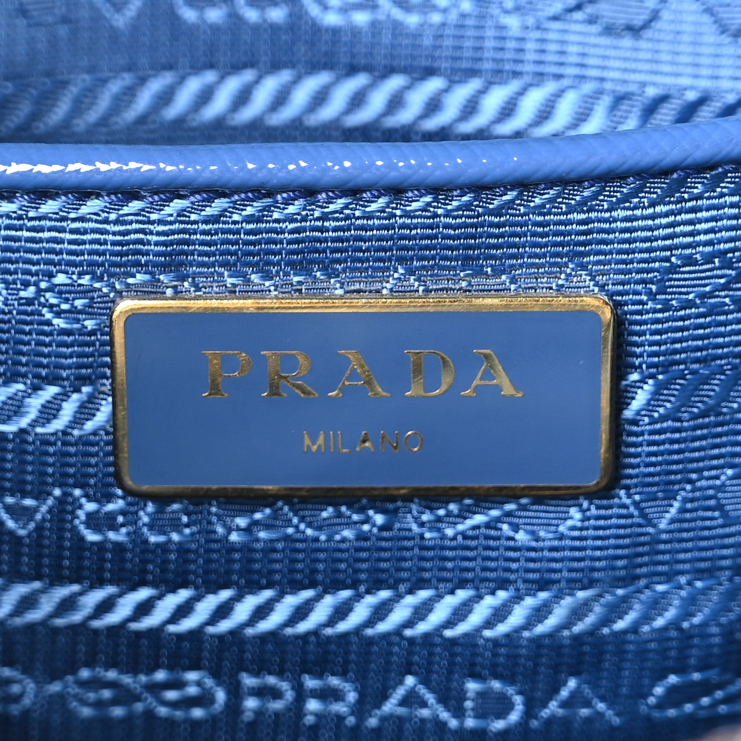 Prada Saffiano Vernice Medium Galleria Double Zip Azzurro Azzurro 6 of 10