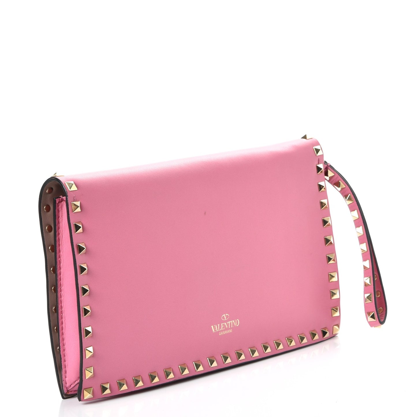 Nappa Rockstud Wristlet Clutch Ninphea
