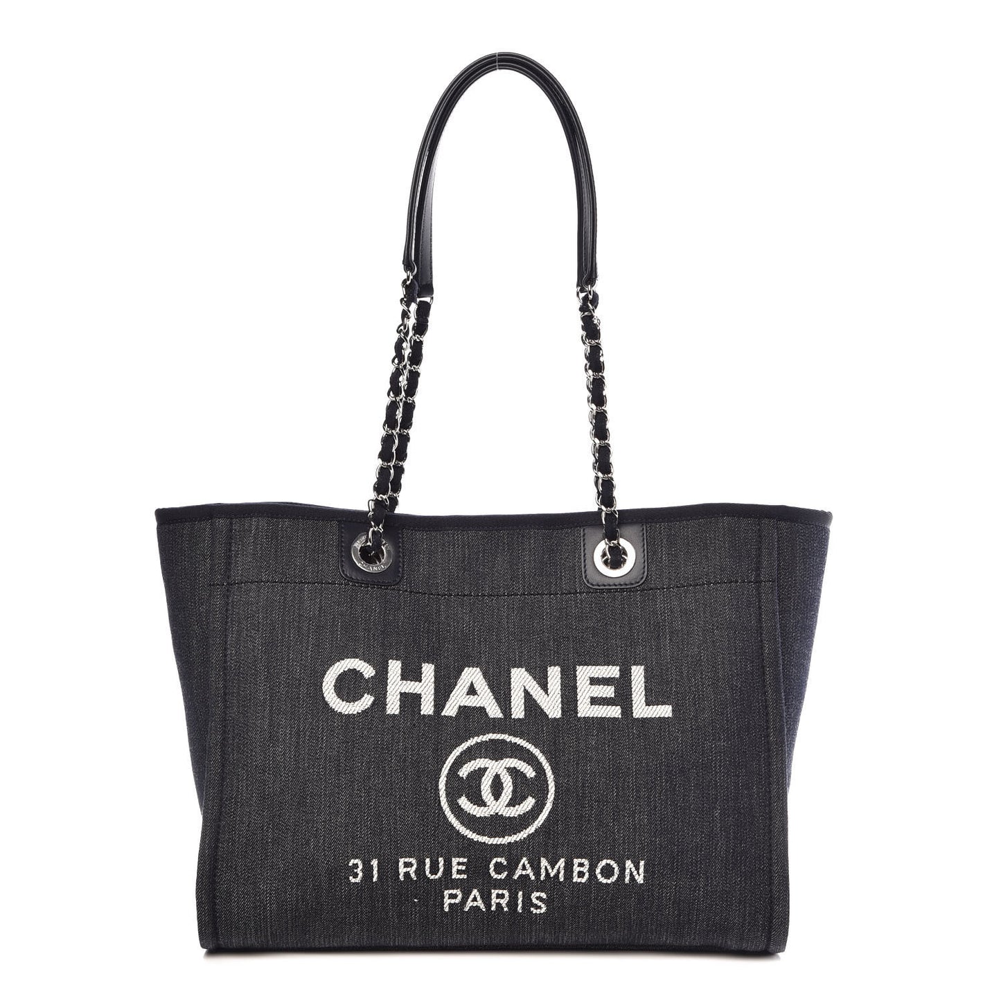 Denim Small Deauville Tote Dark Blue