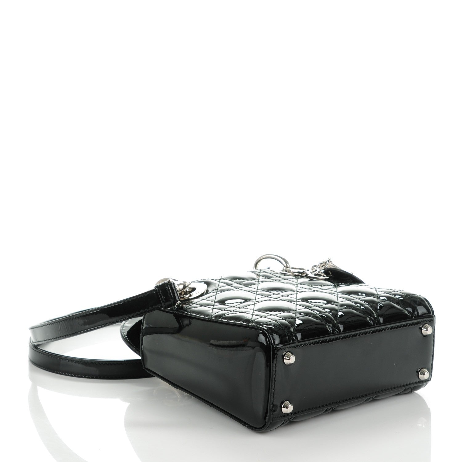 Christian Dior Patent Cannage Mini Lady Dior Black 4 of 7