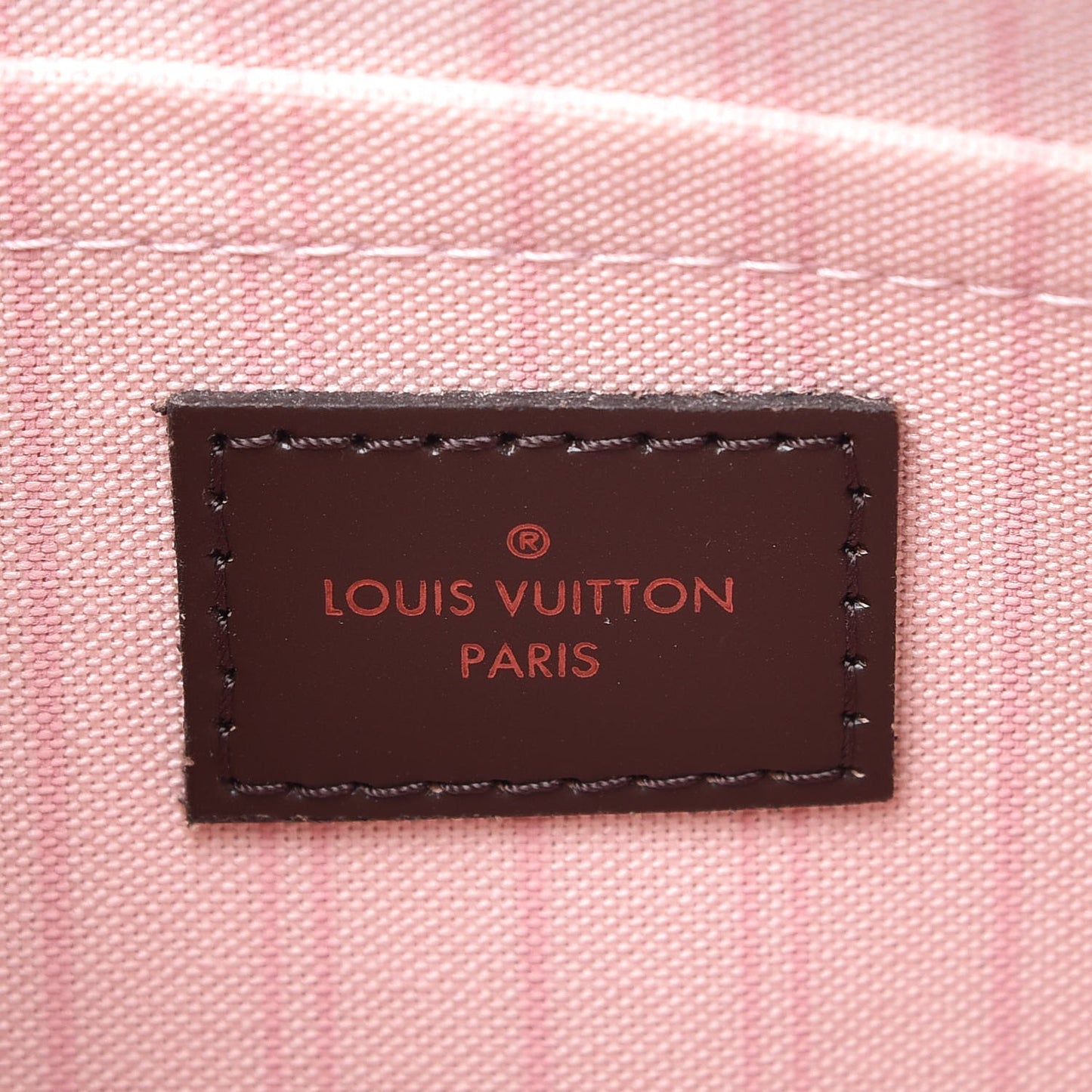Damier Ebene Neverfull MM GM Pochette Rose Ballerine