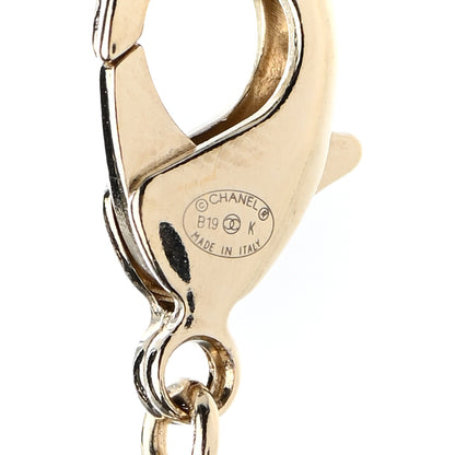Chanel Pearl Crystal CC Snowfall Long Necklace Gold 5 of 7