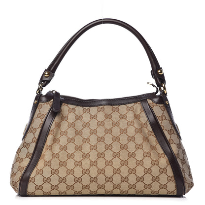 Gucci Monogram Small Scarlett Studded Interlocking G Hobo Dark Brown 1 of 18