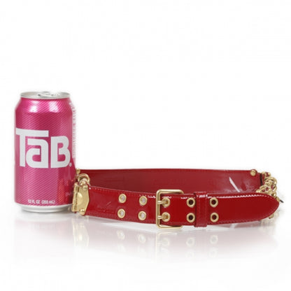Miu Miu Patent Chain Belt 28 70 Red 2 of 8